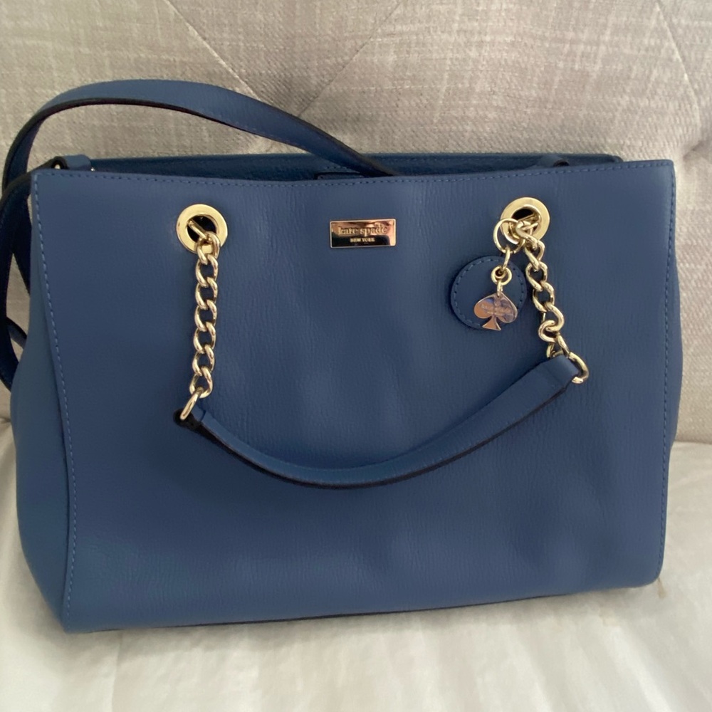 Kate Spade Briar Lane Blue Bag Gold accents